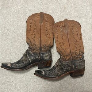 Lucchese Teju Lizard Cowboy Boots